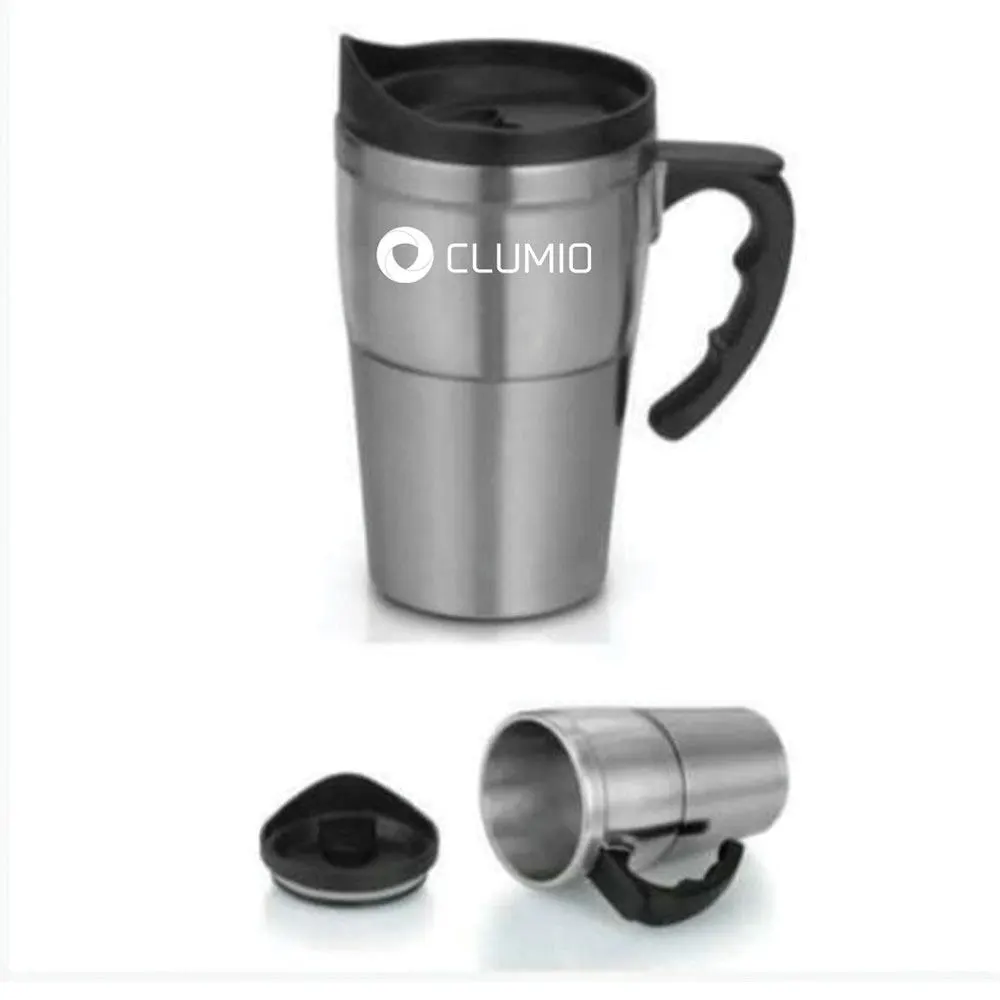 Personalized Stainless Steel Travel Mug Silver